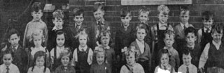 Miss O’Brien’s class, 1954. I’m in the centre of the back row.
