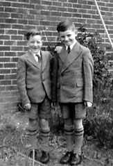 With Andrew in our Sunday best c1956.
