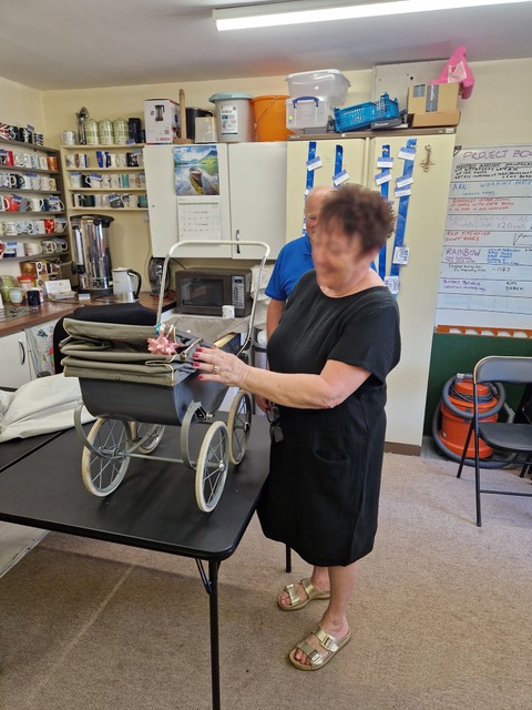 A picture of the restored pram